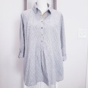 John Mark Floral Embroidered Button Down Too Size Large